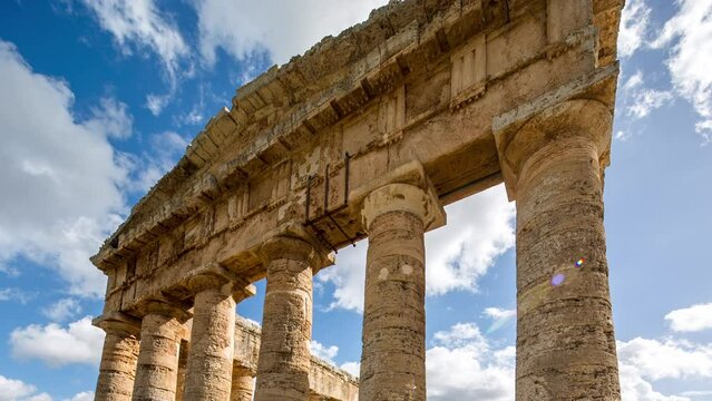 segesta ruins in sicily, italy