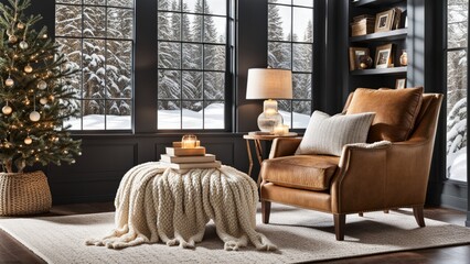 Cozy winter armchair.