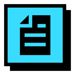 Document Essential Interface Icon on Neo Brutalism Style
