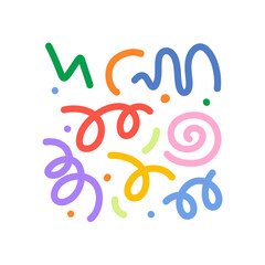 Fun colorful line doodle for children or party celebration 