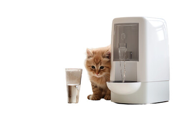 Water Dispenser Pet Hydration On Transparent PNG - obrazy, fototapety, plakaty