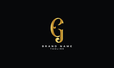 Obraz premium EGJ, EJG, GEJ, GJE, JGE, JEG, EJ, JE, Abstract initial monogram letter alphabet logo design