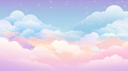 vibrant kawaii sky: abstract colorful rainbow background for wedding cards or presentations
