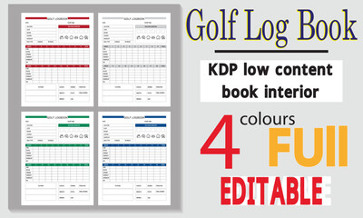 Golf Tournament Scorecard and logbook.