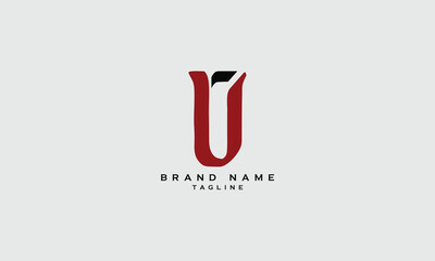RU, UR, Abstract initial monogram letter alphabet logo design