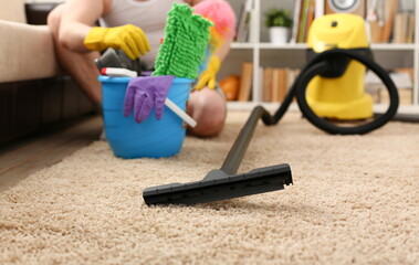 Home care for carpet vacuum cleaner from dirt and life style