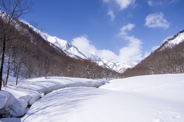 Fototapeta premium 冬の山並み