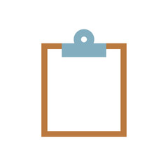 clipboard with paper illustration isolated on white. for office, business, document vector