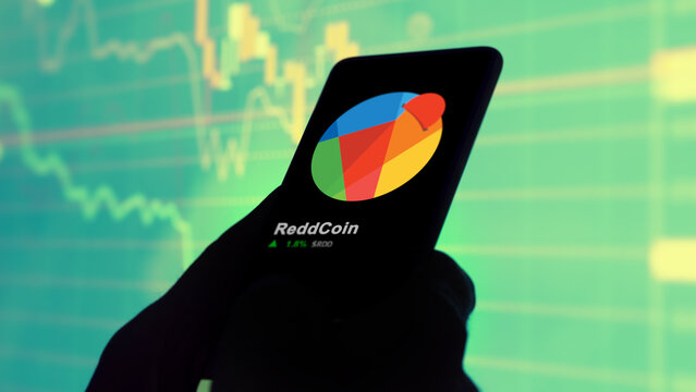 November 17th 2023. An investor analyzing the price of ReddCoin, the token coin $RDD on a crypto exchange sreen.