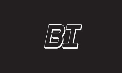 BI, IB, I, B Abstract Letters Logo Monogram	