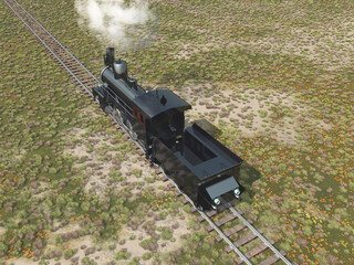 Dampflokomotive aus dem ersten Weltkrieg