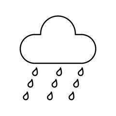 weather icon rain cloud vector