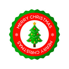 Vector Merry Christmas badge