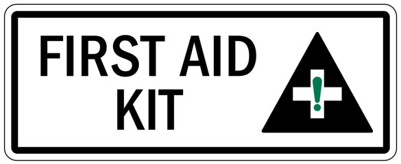 First aid kit sign and labels