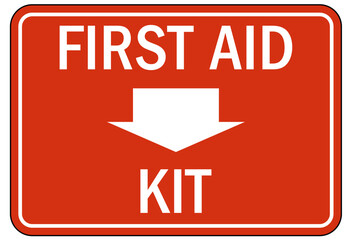 First aid kit sign and labels