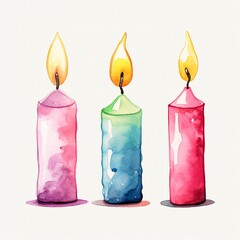 watercolor birthday clipart illustrations in a vibrant and playful style