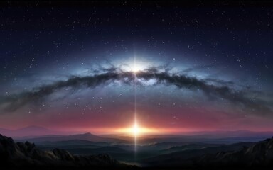 night sky landscape background