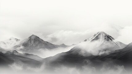 Foggy landscape in the Romanian Carpathians. AI generated image - obrazy, fototapety, plakaty