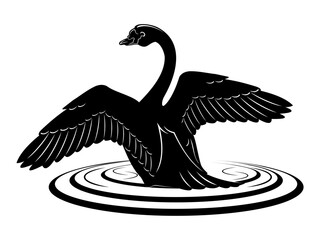 silhouette of a goose © Is