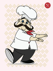 MasterChef Cartoon: Culinary Excellence in Playful Illustration. illustration vector art cartoon.