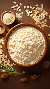 top view, photograph of a product for an Creamy Oats