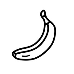 banana icon vector with line design