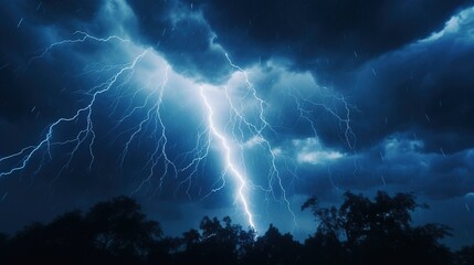 Lightning in the Night Sky
