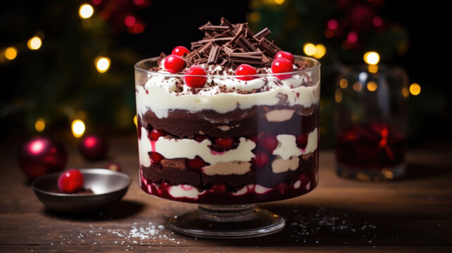 Black Forest trifle, a decadent delight on the festive Christmas table