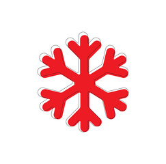 Snowflake icon vector illustration on white background. Christmas element