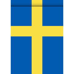 Naklejka premium Sweden flag or pennant isolated on white background. Pennant flag icon.