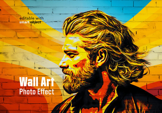 Wall Art Photo Effect. Ai Generated