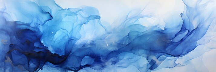 Abstract Watercolor Blue Background Stain Splashes , Banner Image For Website, Background, Desktop Wallpaper