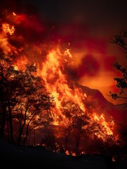 Fototapeta premium fire in the forest