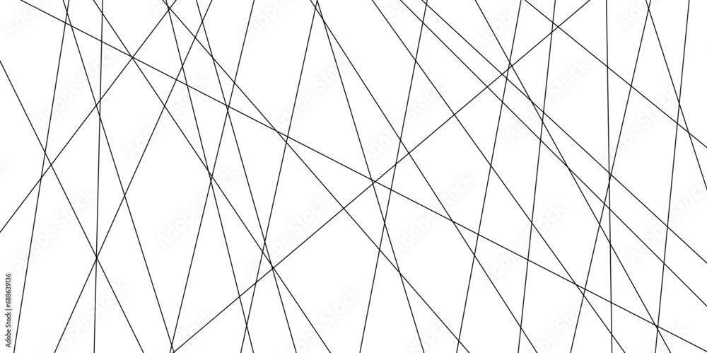 Wall mural Abstract line background. abstract black lines with white background creative and geometric shape with white luxury pattern and paper texture design in illustration with black line background.