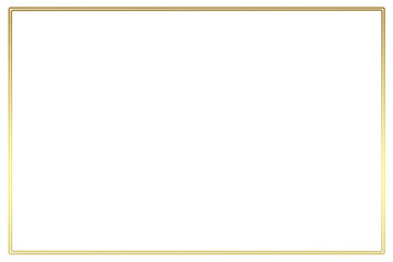 Transparent  rectangular frame Golden Borders PNG
