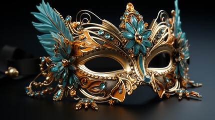 Golden festive mask.
