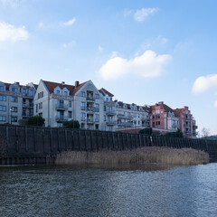 houses on the river bank