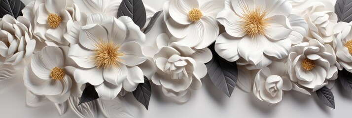 White Wall Flower Texture , Banner Image For Website, Background, Desktop Wallpaper