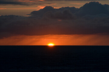 Sunset over the ocean