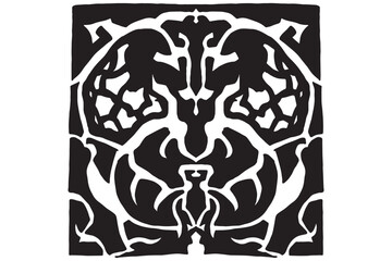 Square Wasp Monster Emblem Tattoo