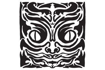 Square Demon Monster Emblem Tattoo
