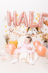 日本人の赤ちゃんのハーフバースデー