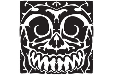 Square Demon Monster Emblem Tattoo