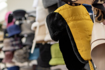 Headwear from manufacturer hats close-up