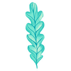 Vector watercolor illustration set of beautiful sea creature