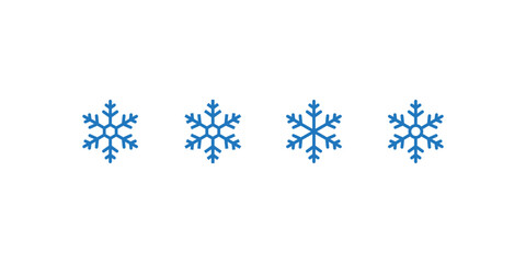 Blue snowflake icons collection vector graphics