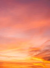 Photo sur Plexiglas Destinations Sunset sky clouds vertical, Colorful sunrise sky with Orange, Pink, Yellow in the evening on Golden Hour Romantic sky background 