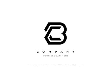 Initial Letter BC Logo or CB Monogram Logo Design