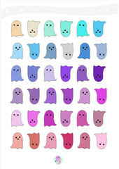 Halloween Ghost, Spooky ghosts, Printable Digital