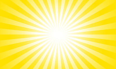 Sunray yellow background with copy space. Sunburst vector. Starburst copyspace